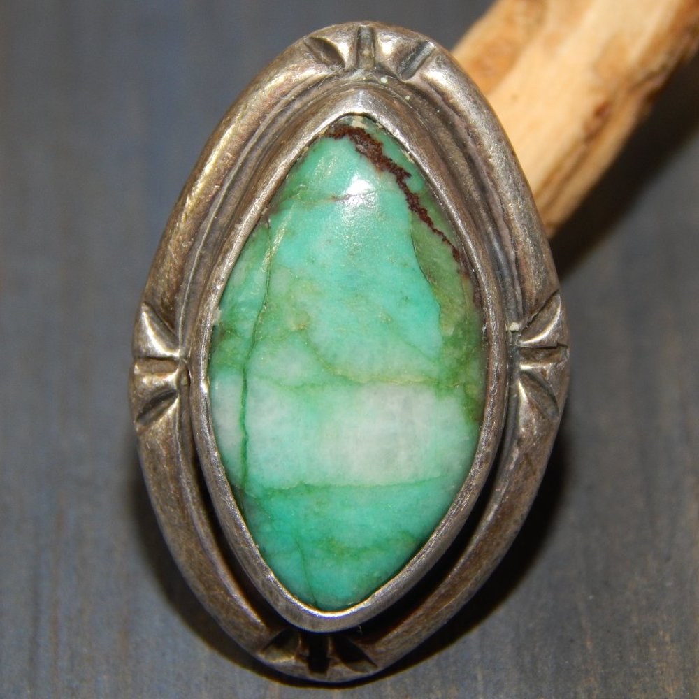 Vintage Beautiful Semi Precious Stone 925 Ring - Picture 2 of 8